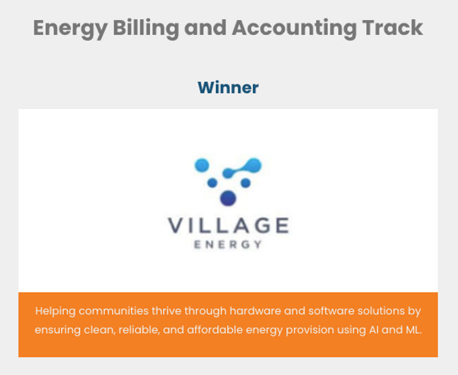 Village Energy wins ElectronVibe 2021 Challenge #1